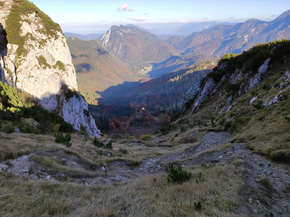 Wanderung Hörndlwand Ostgipfel: Blick ins Ostertal