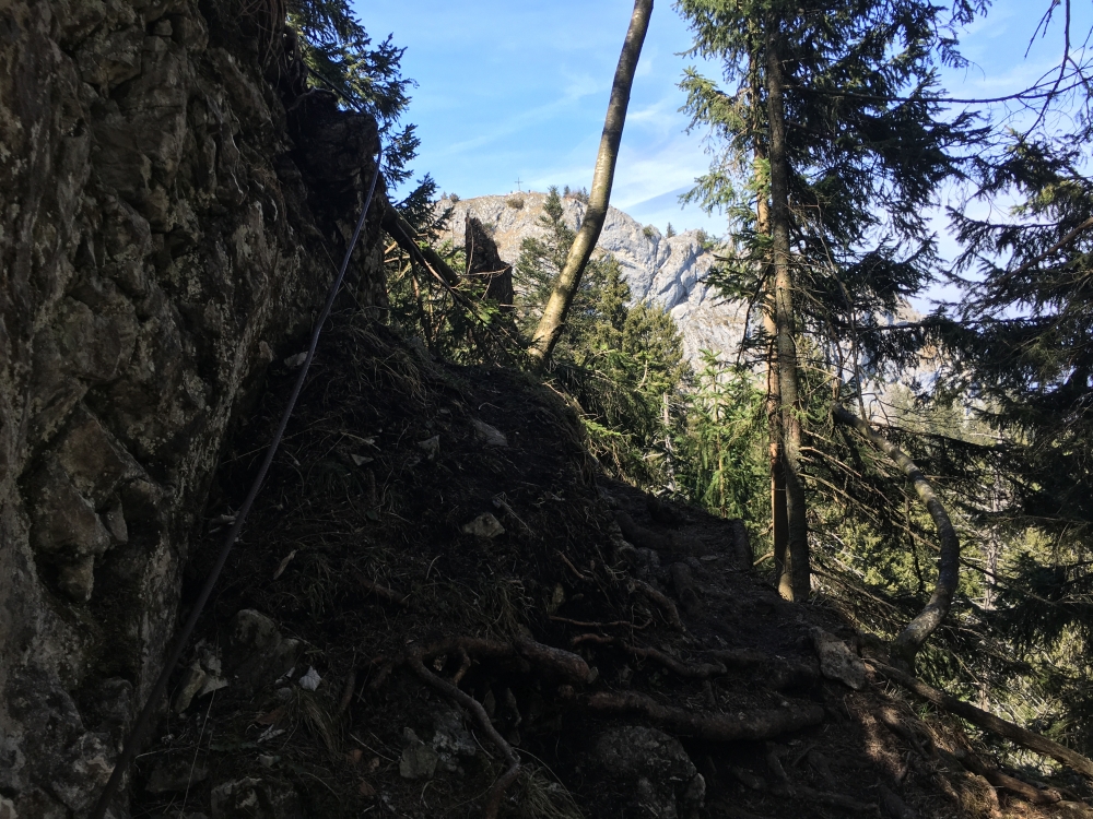 Wanderung Kitzstein: Wanderung Kitzstein: Ein kurzer drahtseilgesicherter Abschnitt