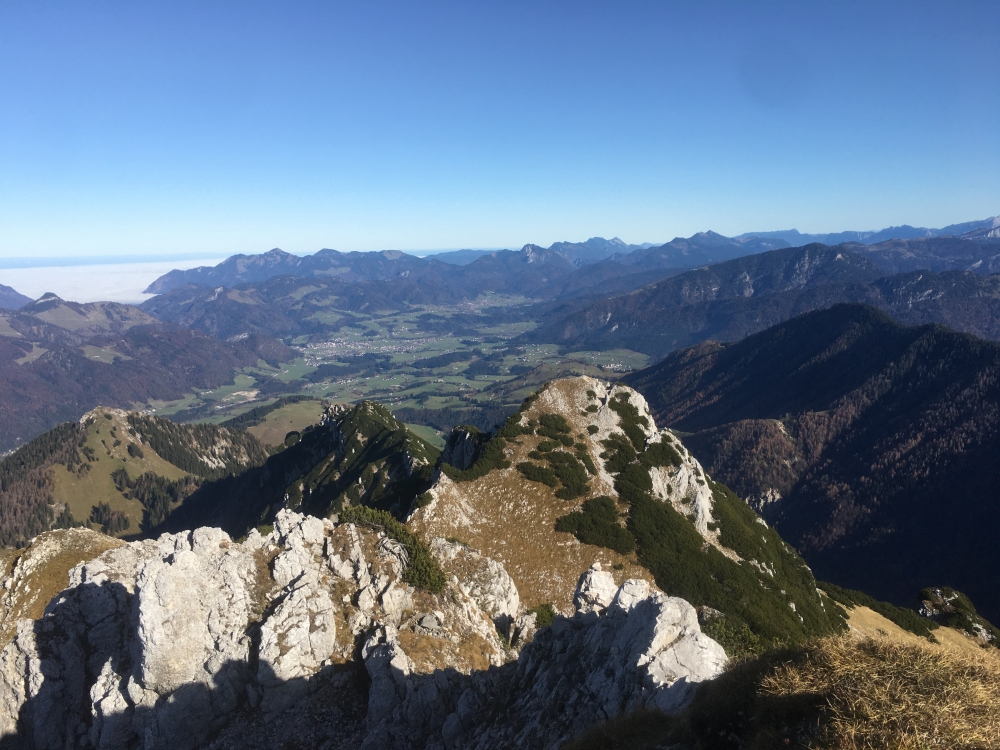 Wanderung Kleiner Roßkaiser: Wanderung Kleiner Roßkaiser: Blick vom Großem Roßkaiser auf den Kleinen Roßkaiser (Kleiner Roßkaiser)