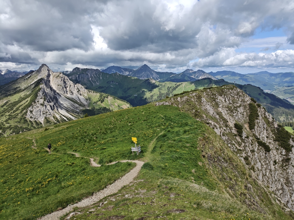 Wanderung Litnisschrofen: Wanderung Litnisschrofen: Nach rechts der Alpenrosensteig (Krinnenspitze)