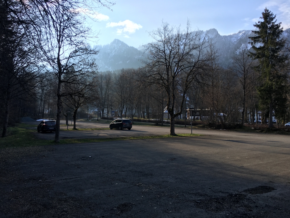 Wanderung Großer Aufacker: Wanderung Großer Aufacker: Parkplatz an der Laber-Bergbahn
