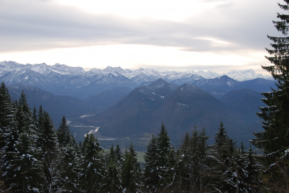 Wanderung Grasleitenkopf: Wanderung Grasleitenkopf: Ausblick (Lenggrieser Hütte)
