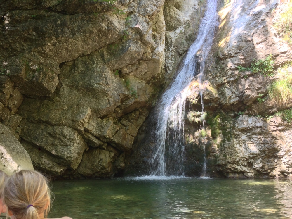 Wanderung Breitenstein vom Walchsee: Wanderung Breitenstein vom Walchsee: Wasserfall mit Badegumpe (Lochner Wasserfall)