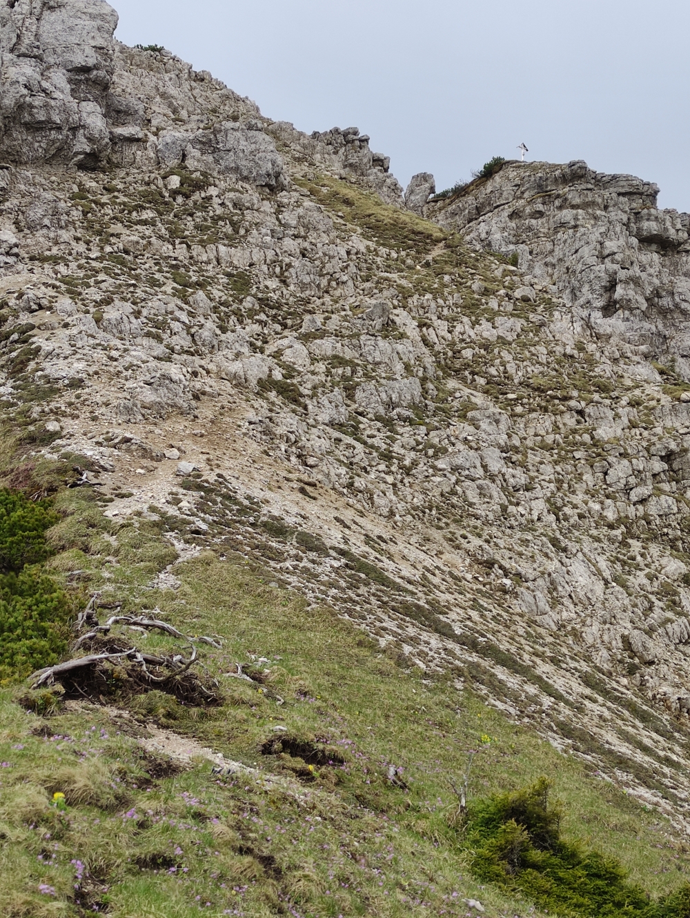 Wanderung Lösertalkopf: Keine Markierungen aber vereinzelt Trittspuren