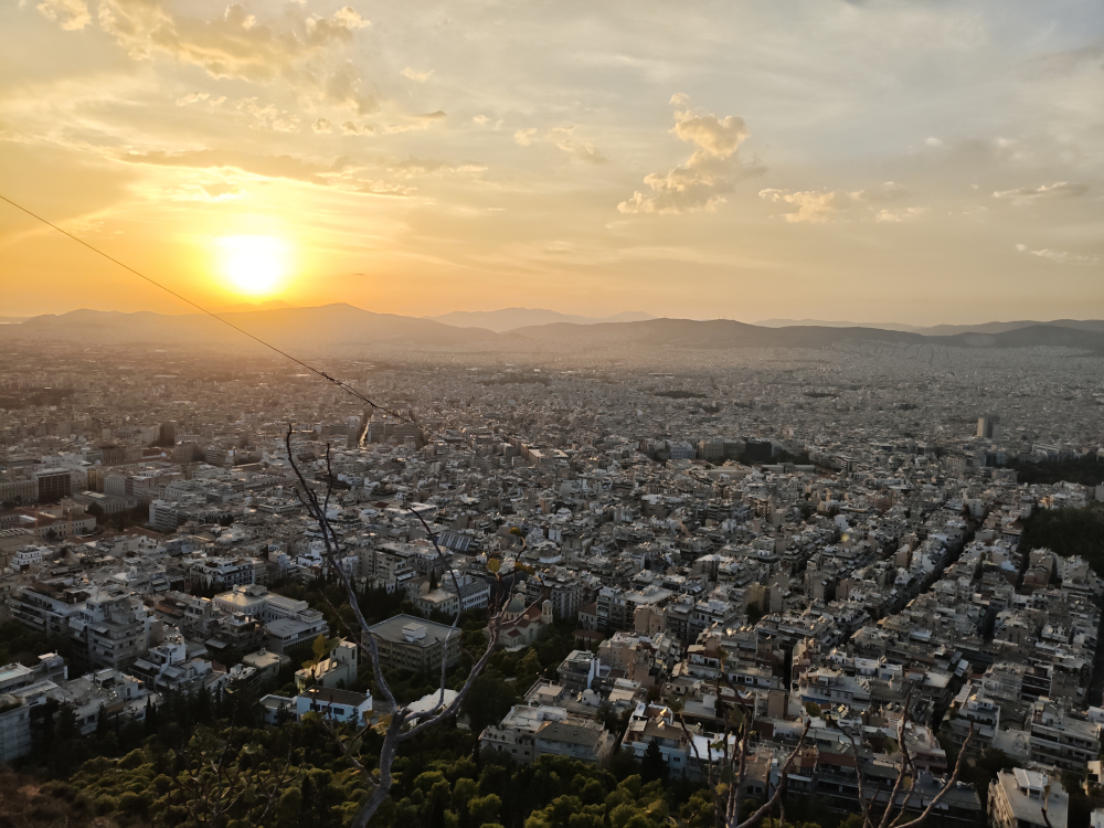Wanderung Lykavittos: Wanderung Lykavittos: Blick über Athen (Lykavittos)
