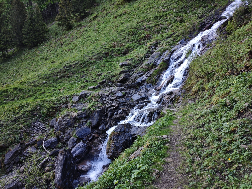 Wanderung Margelchopf: Bachüberquerung