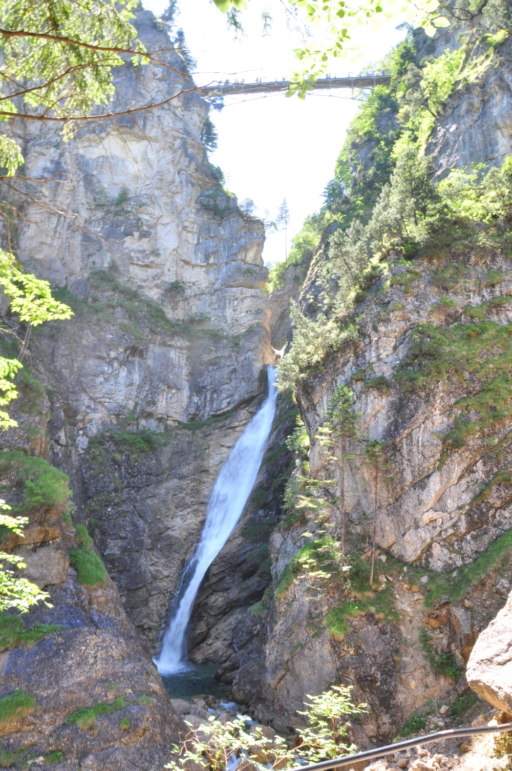 Wanderung Branderschrofen: Wanderung Branderschrofen: Marienbrücke über dem Pöllatfall