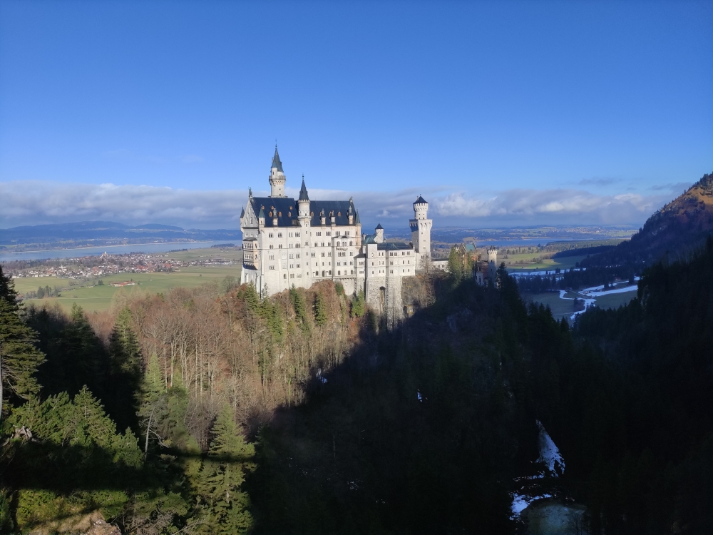 Wanderung Branderschrofen: Wanderung Branderschrofen: Blick von der Marienbrücke auf Schloss Neuschwanstein