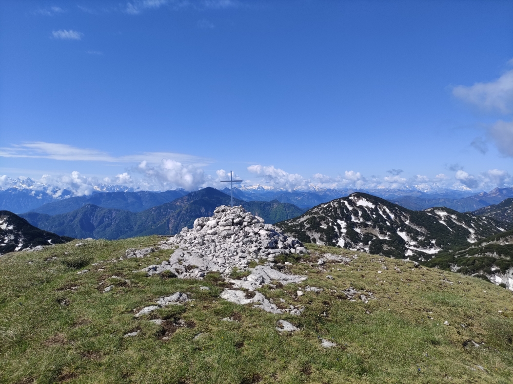 Wanderung Hochleckenhaus zur Christophorushütte: Wanderung Hochleckenhaus zur Christophorushütte: Gipfelkreuz (Mathias Kogl)