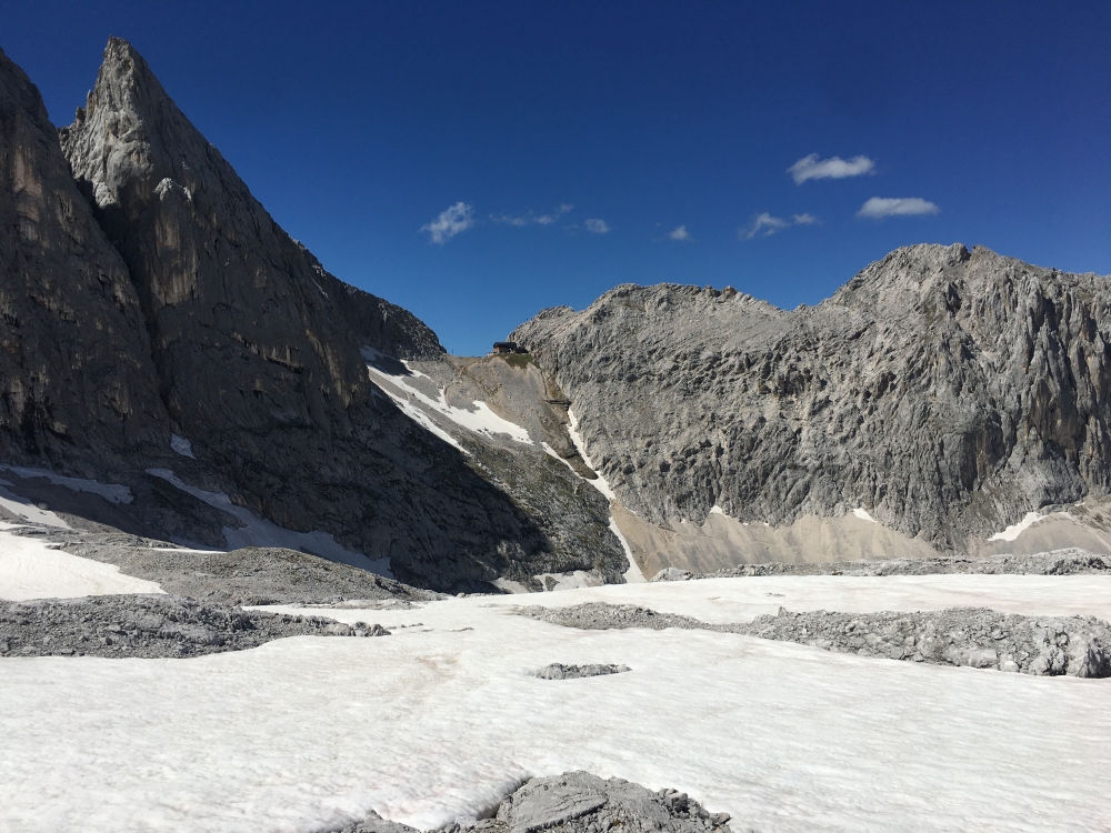 Wanderung Partenkirchner Dreitorspitze: Wanderung Partenkirchner Dreitorspitze: Blick vom Leutascher Platt (Meilerhütte)