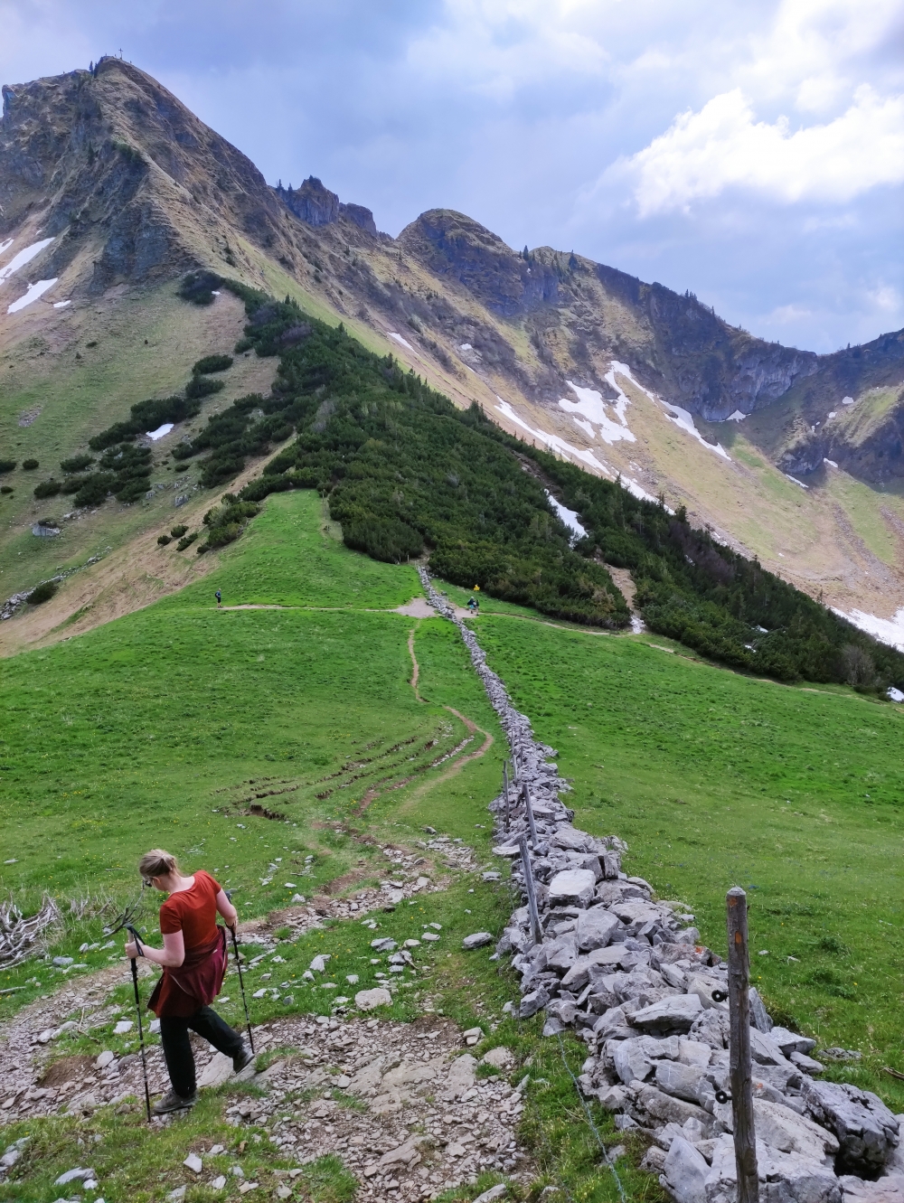 Wanderung Rotwand und Taubensteinhaus: Wanderung Rotwand und Taubensteinhaus: Blick vom Miesing kommend (Miesingsattel)