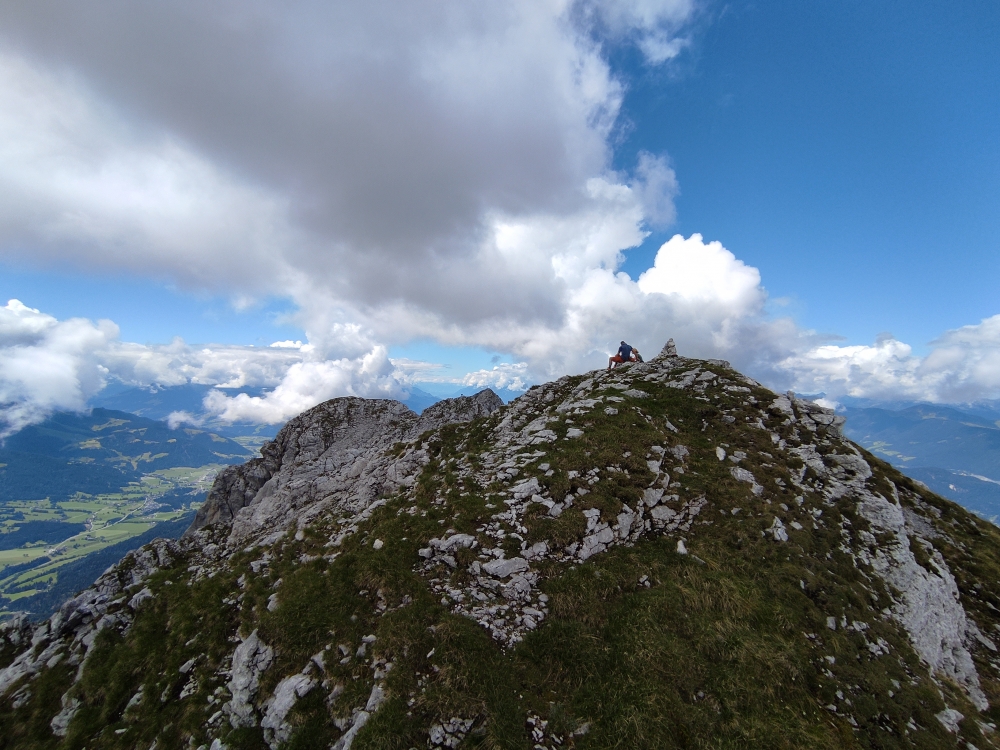Klettersteig Hackenköpfe und Sonneck: Klettersteig Hackenköpfe und Sonneck: Gipfel (Mittlerer Hackenkopf)