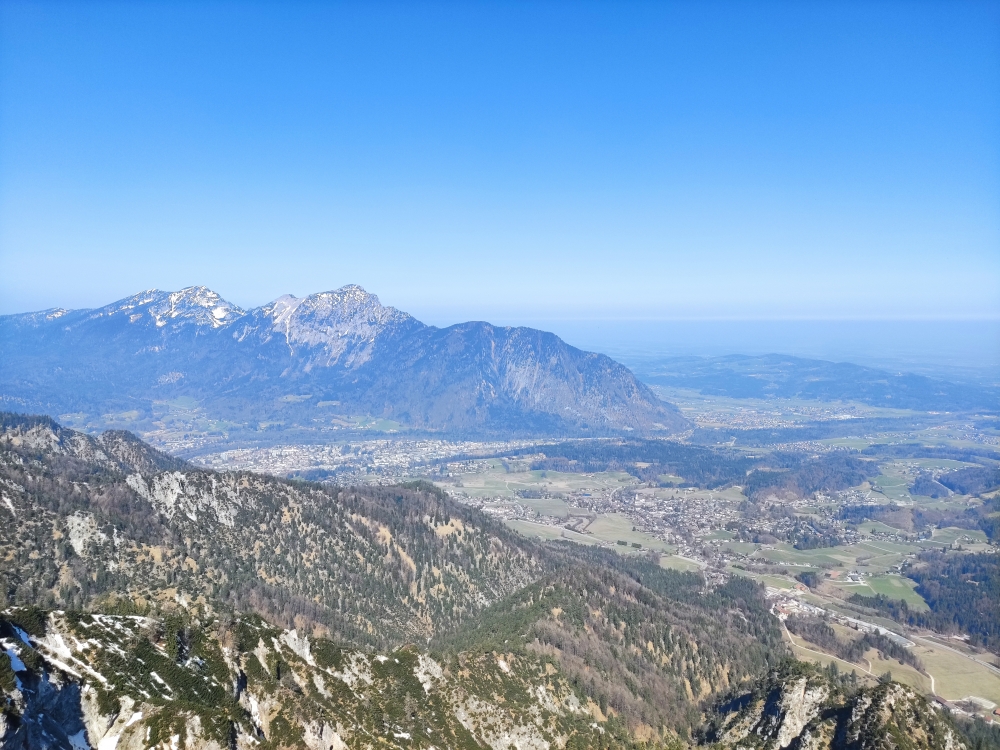 Wanderung Mittlerer Rotofen: Wanderung Mittlerer Rotofen: Blick nach Norden zum Hochstaufen und Zwiesel (Mittlerer Rotofen)