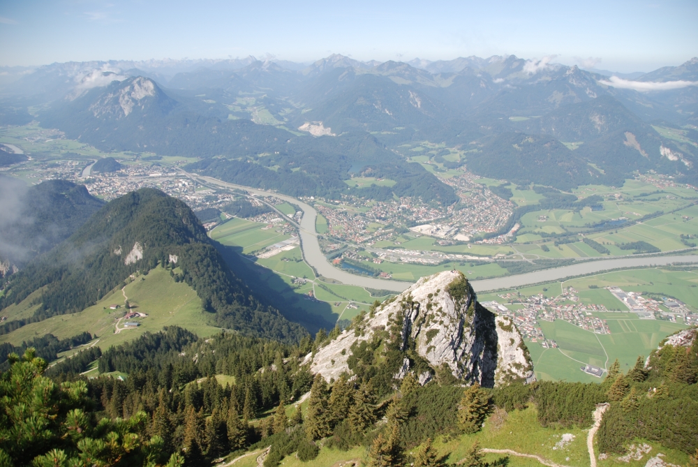 Wanderung Petersköpfl über Musikantensteig: Wanderung Petersköpfl über Musikantensteig: Blick auf die Naunspitze vom Petersköpfl