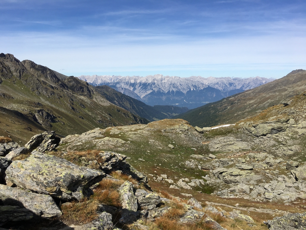Wanderung Rosenjoch: Wanderung Rosenjoch: Blick nach Norden (Naviser Jöchl)
