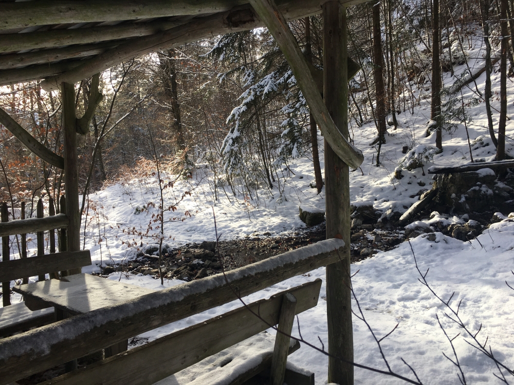 Wanderung Schafkopf: Unterstand am Ronetsbach
