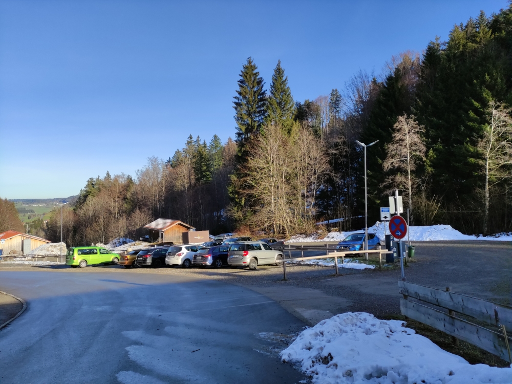Bier Alp -> Parkplatz Kranzegg: Parkplatzbei der Bier Alp