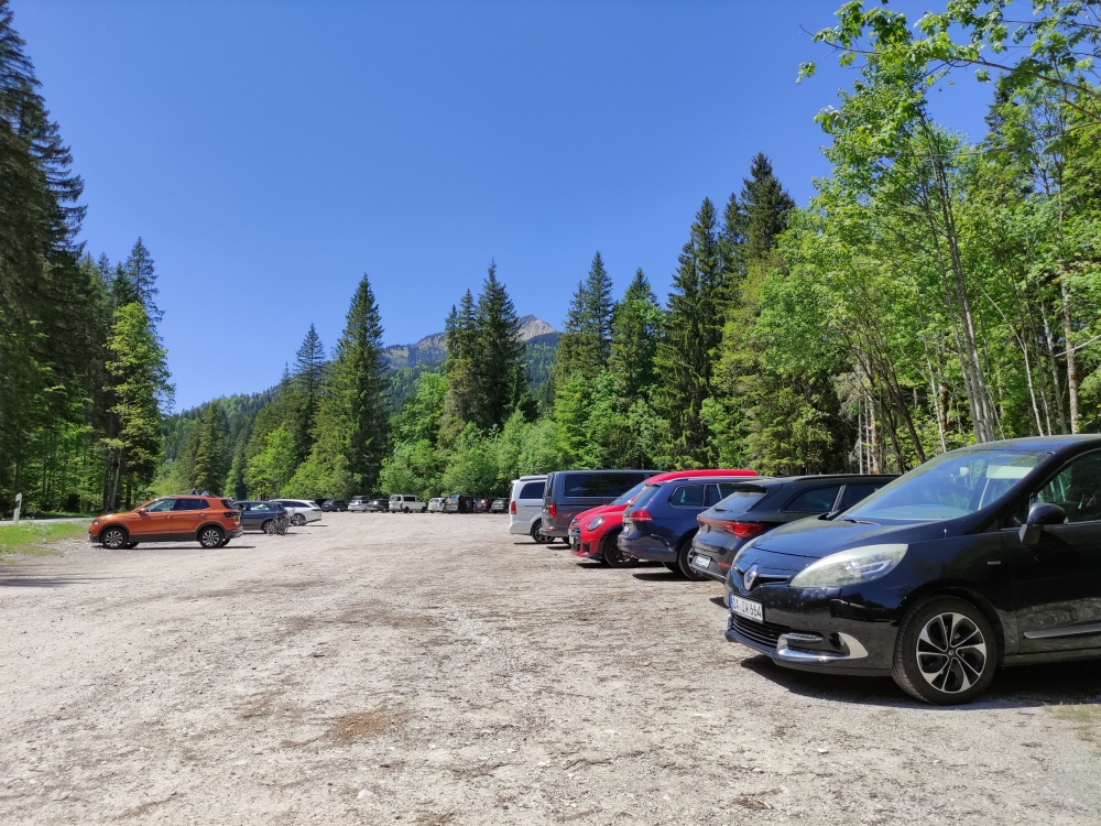 Wanderung Große Klammspitz: Wanderung Große Klammspitz: Wanderparkplatz P5