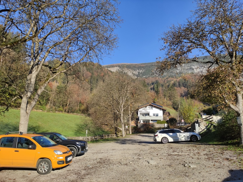Wanderung Wolfsklamm: Wanderung Wolfsklamm: Wanderparkplatz