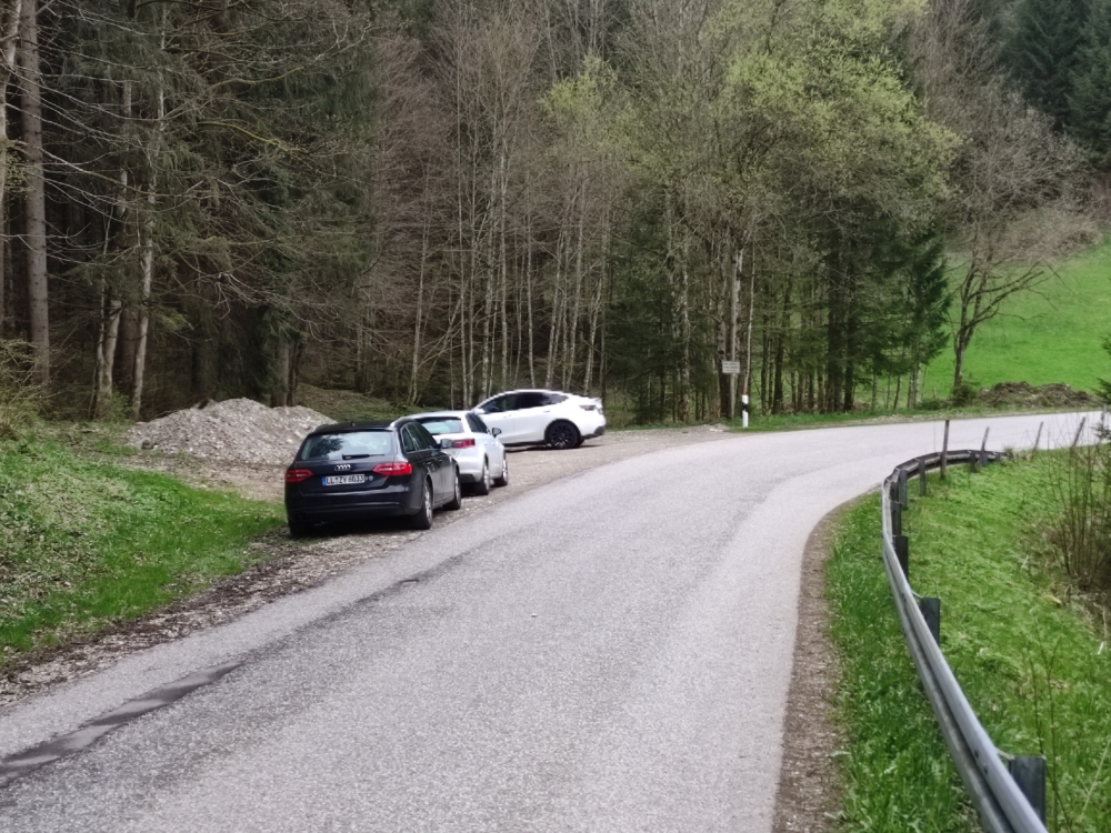 Wanderung Schleierfälle: Wanderung Schleierfälle: Parkplatz
