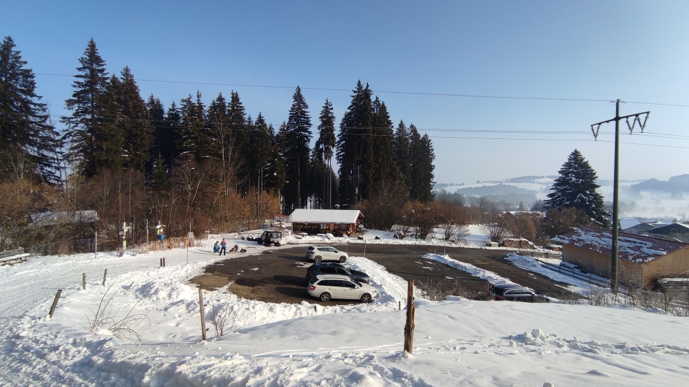 Rodeln Kappeler Alp: Rodeln Kappeler Alp: Parkplatz (Parkplatz Kappeler Alp Gundhütte)