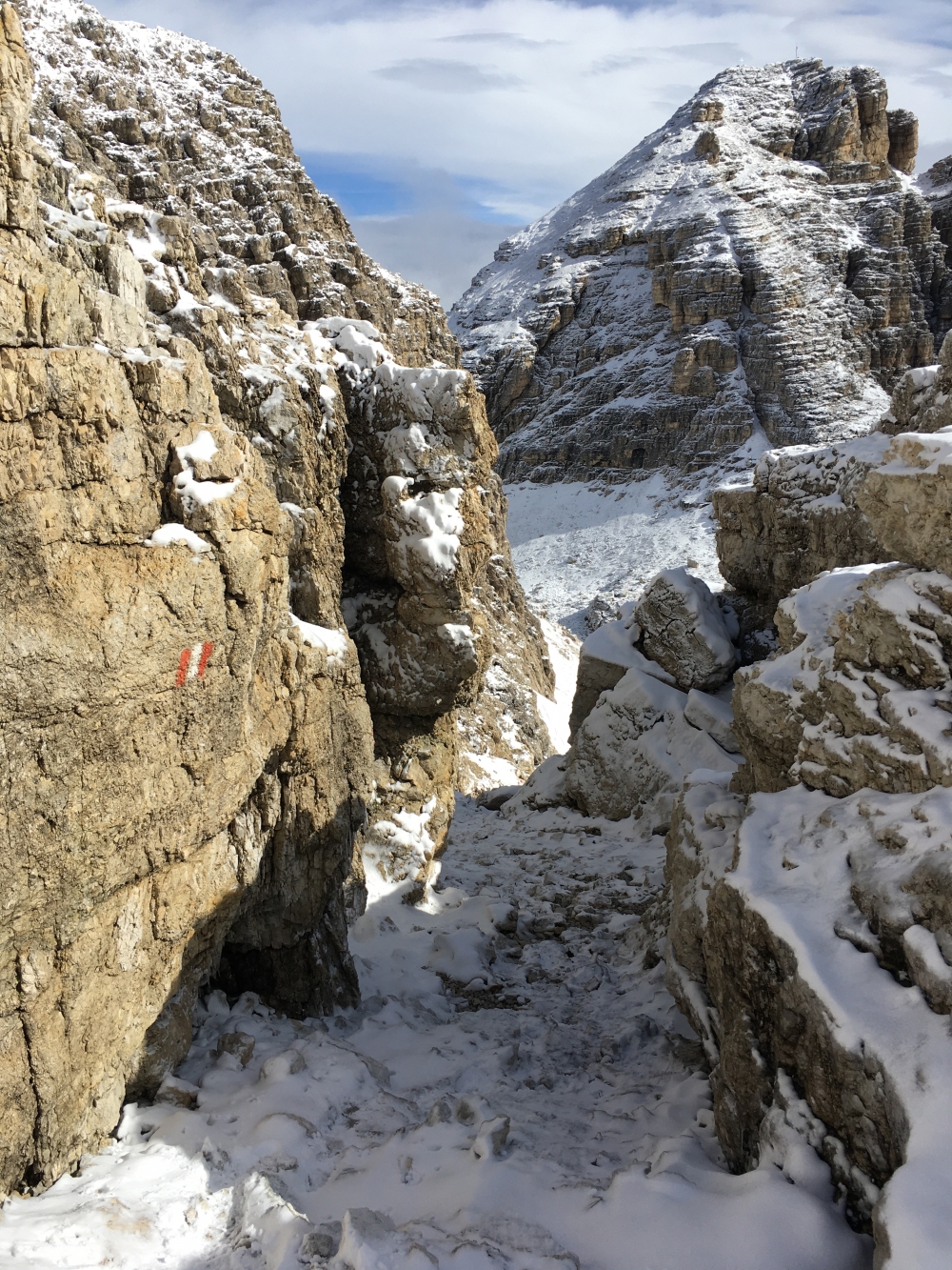 Wanderung Piz Boe: Schnee Ende August