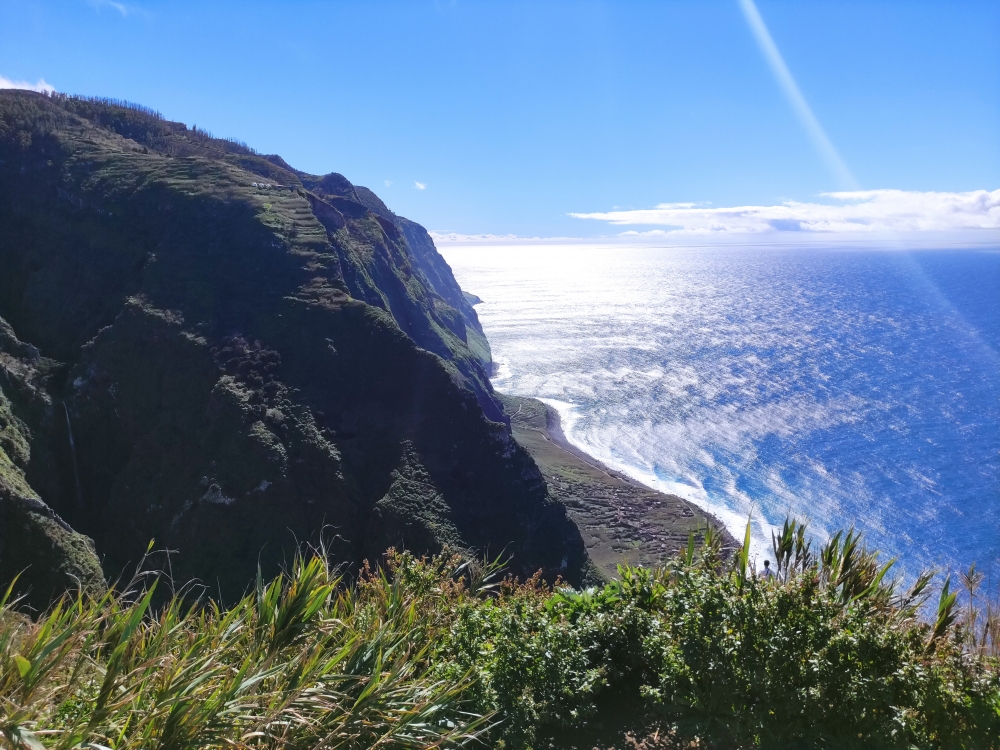 Wanderung Faja da Quebrada Nova: Wanderung Faja da Quebrada Nova: Ausblick am Ponta da Ladeira