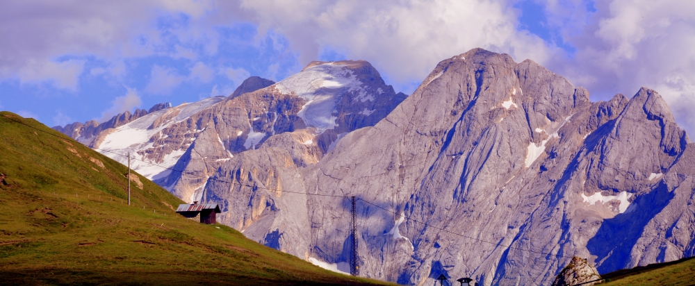 Punta Penia: Blick auf die Marmolata