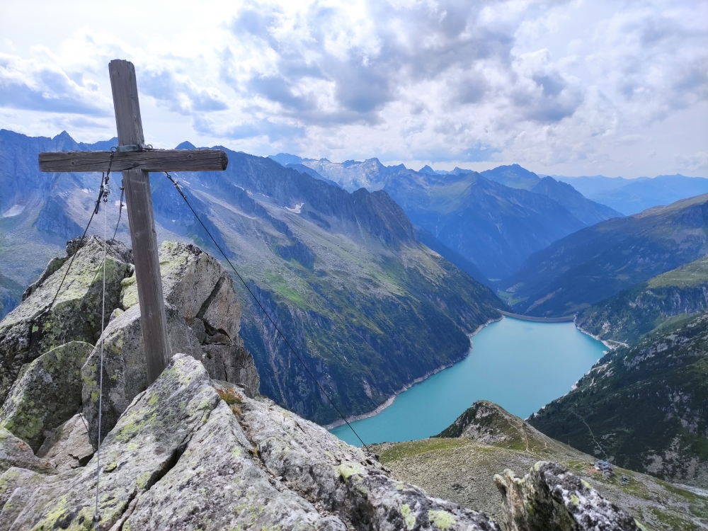 Klettersteig Richterspitze und Rainbachköpfl: Klettersteig Richterspitze und Rainbachköpfl: Gipfelkreuz (Rainbachköpfl)