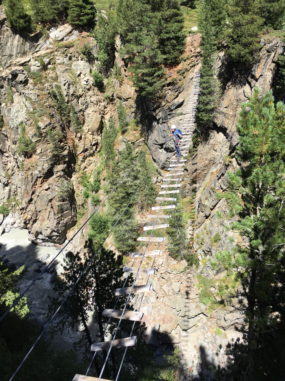 Klettersteig Ramoljoch: Klettersteig Ramoljoch: Hängebrücke auf dem Obergugler Klettersteig (Obergurgler Klettersteig)