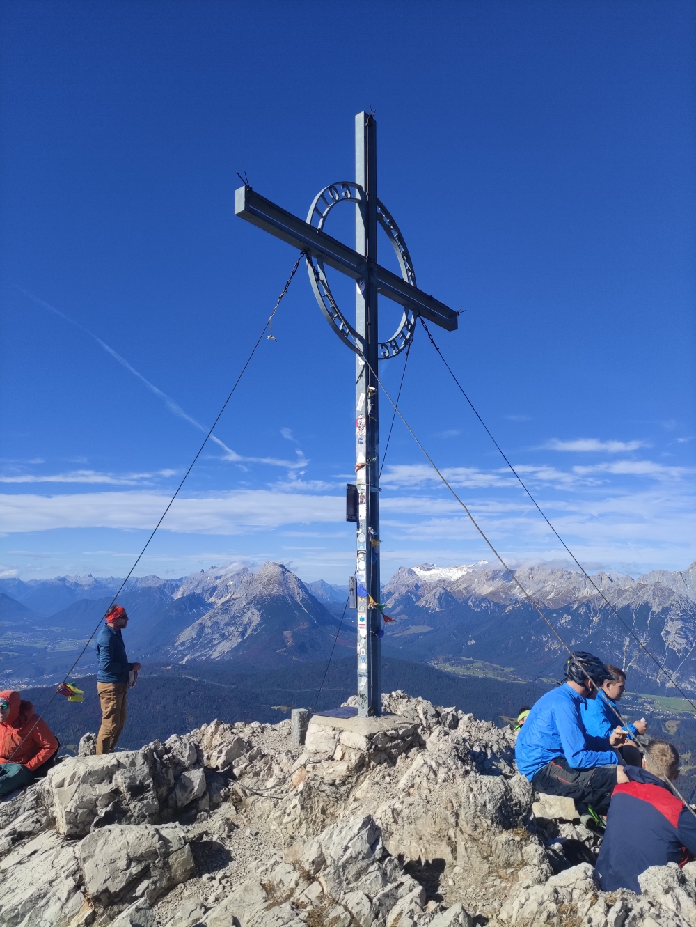 Klettersteig Freiungen Höhenweg: Klettersteig Freiungen Höhenweg: Gipfelkreuz (Reither Spitze)