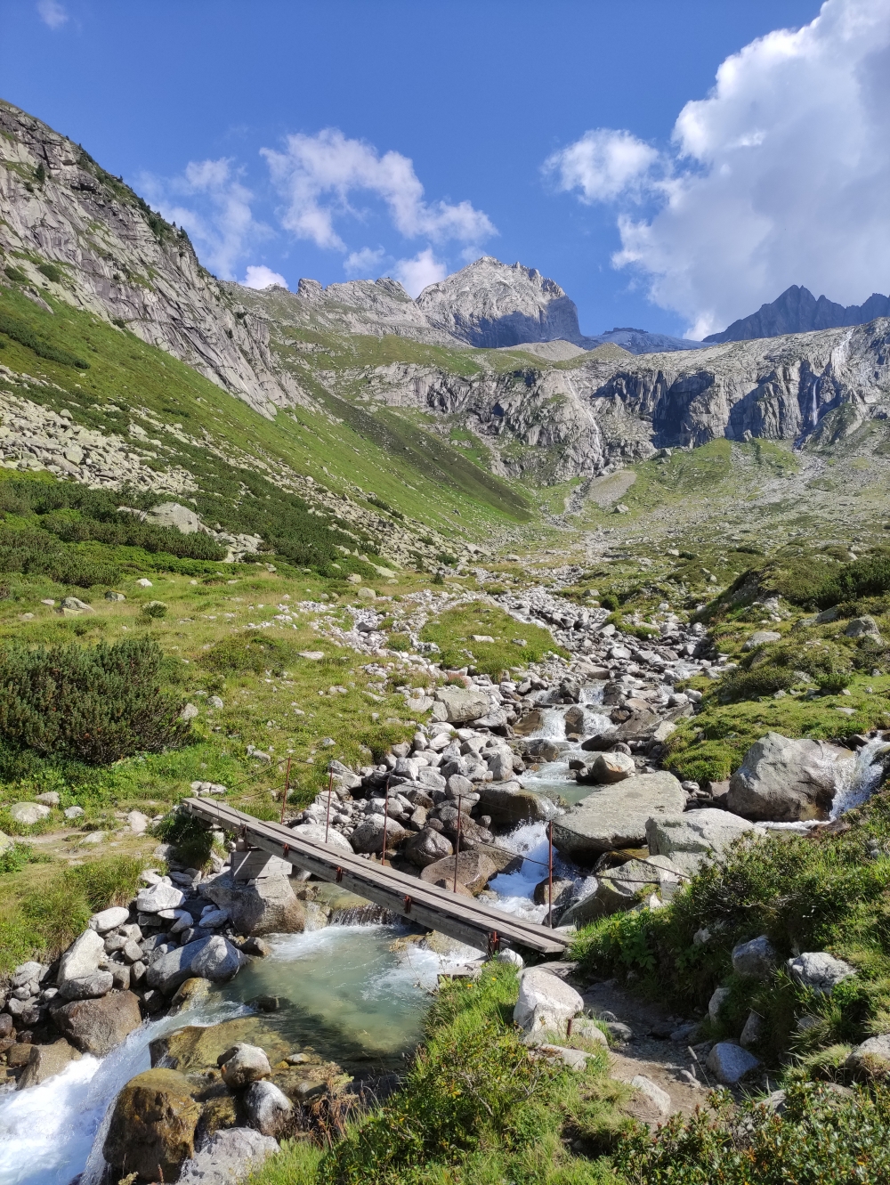 Klettersteig Richterspitze und Rainbachköpfl: Über die Brücke