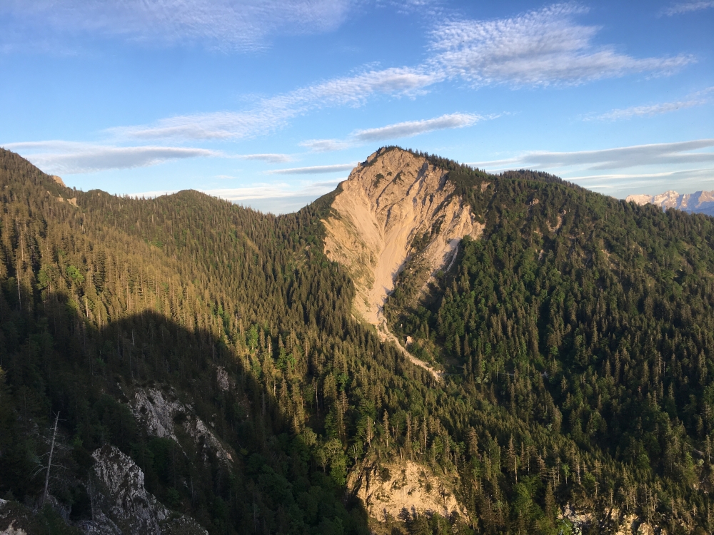 Wanderung Rötlwandkopf mit Bründlingköpfl: Wanderung Rötlwandkopf mit Bründlingköpfl: Blick auf den Weissgrabenkopf (Rötlwandkopf)