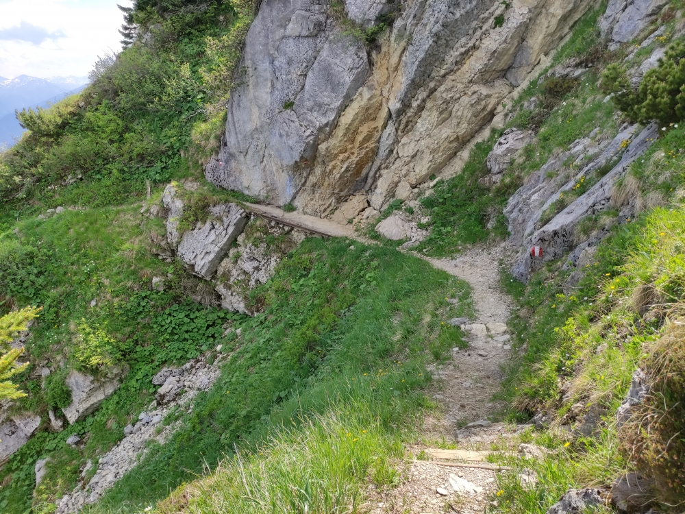 Bike & Hike Rofanspitze: Die gut (etwas in die Jahre gekommen) gesicherte Schlüsselstelle