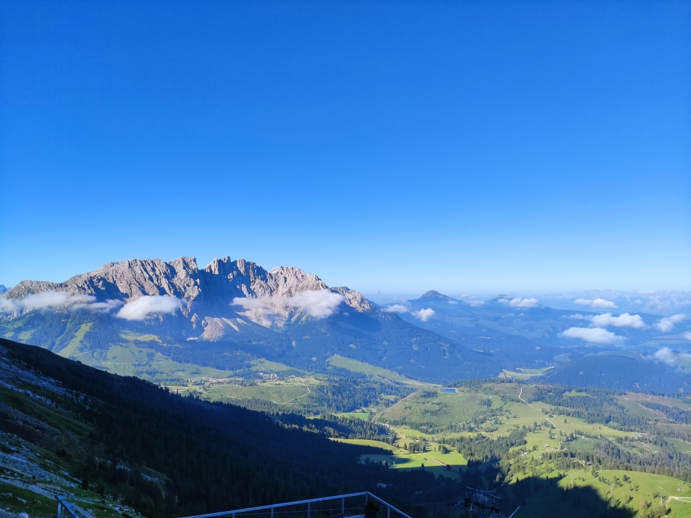 Klettersteig Kesselkogel: Klettersteig Kesselkogel: Blick auf die Latemargruppe (Rosengartenhütte)