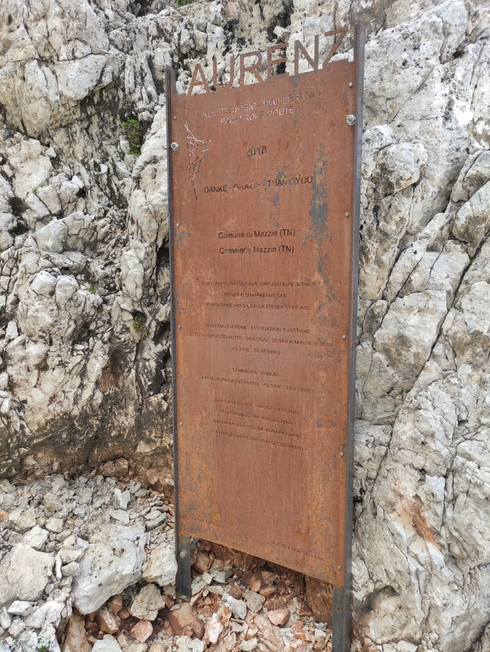 Laurenzi Klettersteig und Maximiliansteig: Einstieg Klettersteig