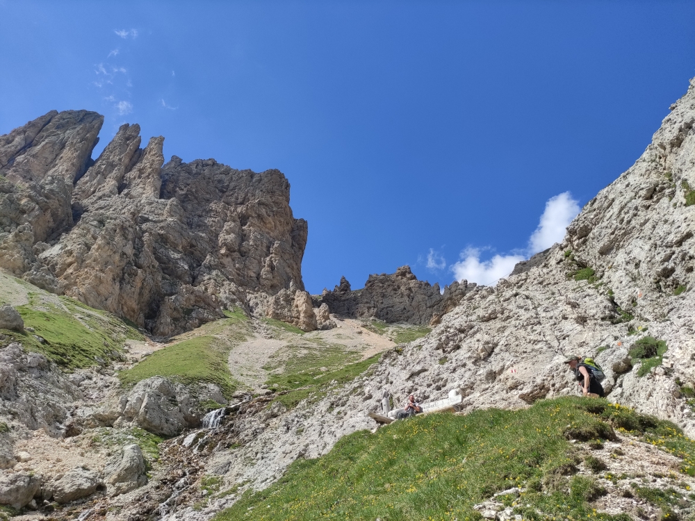 Laurenzi Klettersteig und Maximiliansteig: Bärenloch unter der Roterdspitze