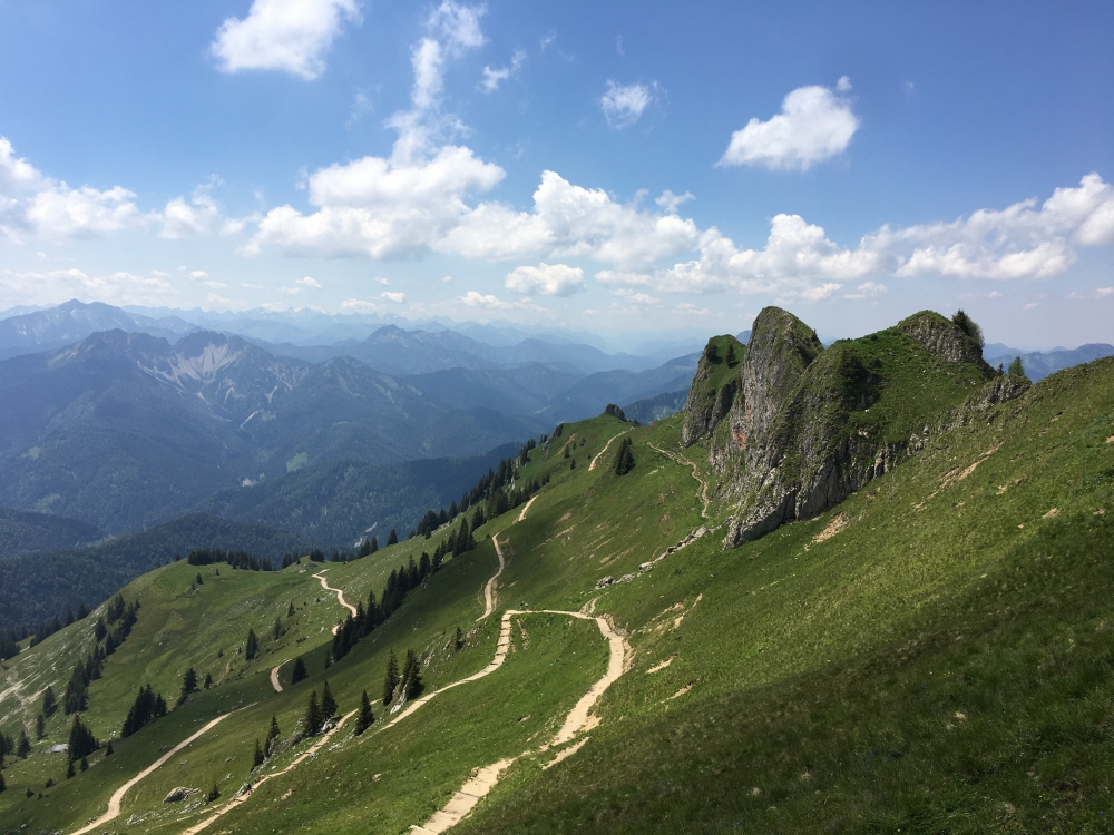 Rotwandkopf: Blick von der Rotwand auf den Rotwandkopf