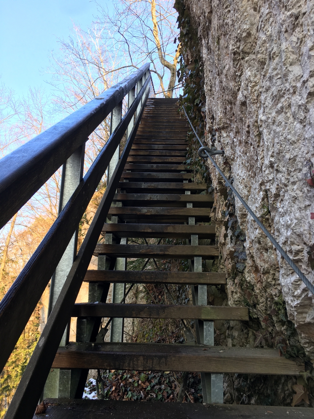 Wanderung Ruine Karlstein: Die letzten Meter zur Ruine