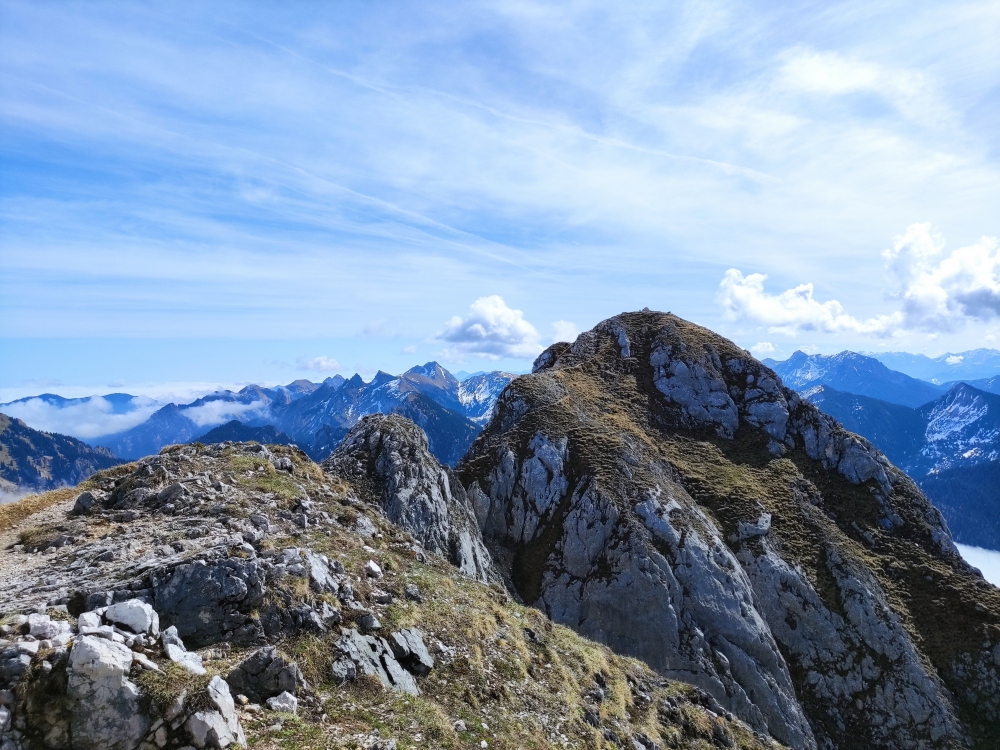 Wanderung Säuling: Wanderung Säuling: Blick zum östlichen Gipfel (Säuling)