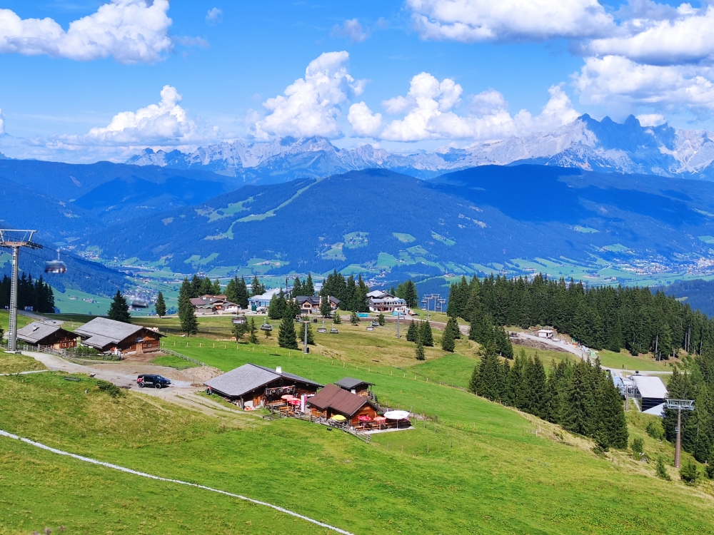 Wanderung Saukarfunktel: Sessellift über der Hofalm