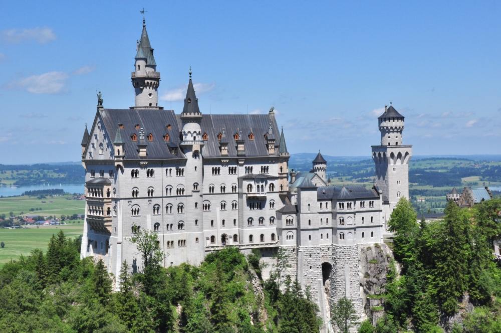 Wanderung Branderschrofen: Wanderung Branderschrofen: Blick von der Marienbrücke (Schloss Neuschwanstein)
