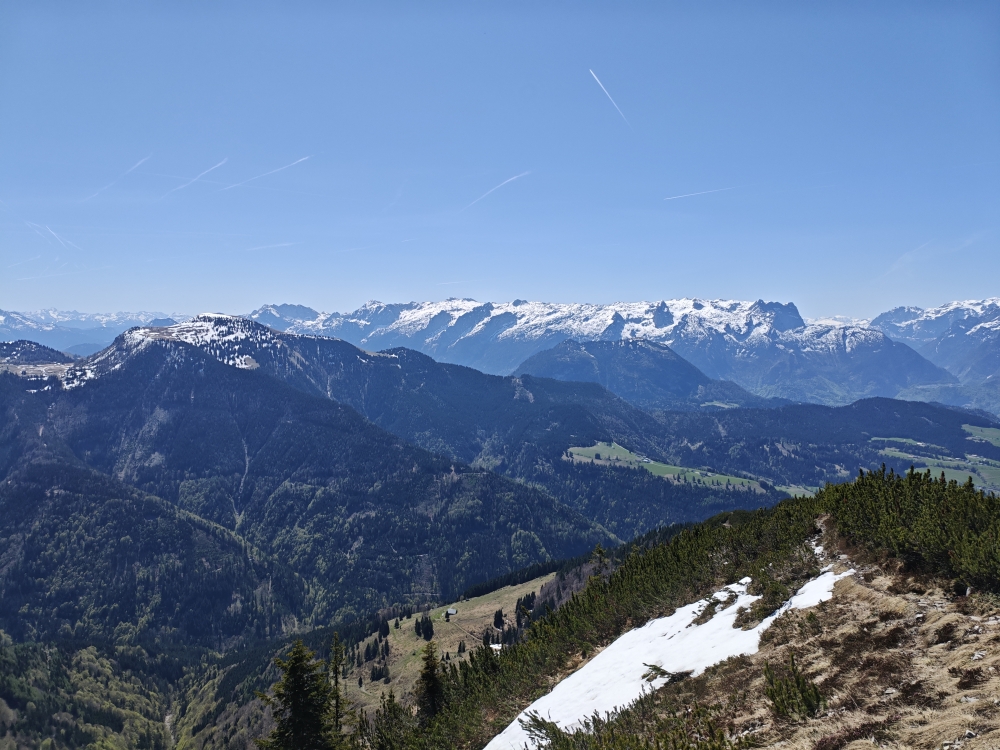 Wanderung Schmittenstein: Wanderung Schmittenstein: Blick auf das Tennengebirge (Schmittenstein)