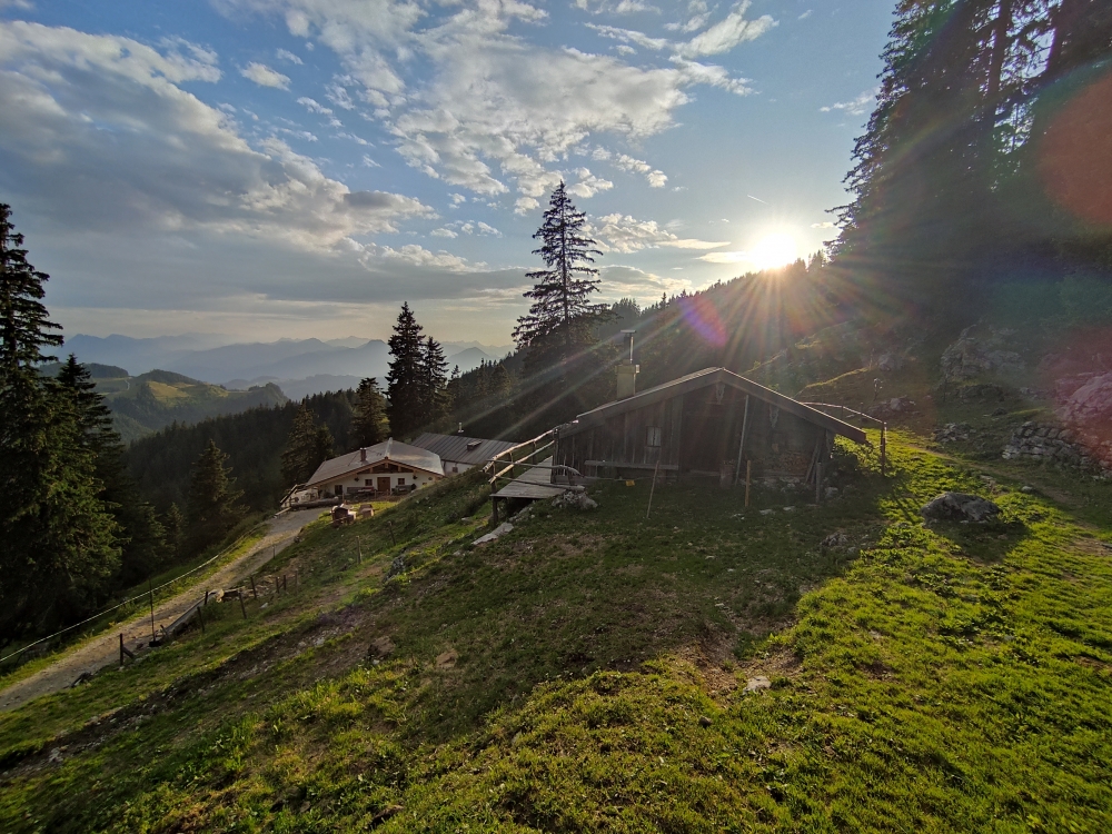 Wanderung Mühlhörndl: Wanderung Mühlhörndl: Abendstimmung (Schreck Alm)