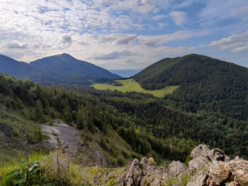 Wanderung Schrofen: Wanderung Schrofen: Blick auf Farrenpoint (links) und Sulzberg (rechts) (Schrofen)