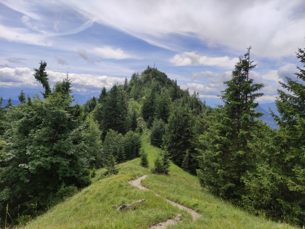 Wanderung Rabenkopf Überschreitung: Wanderung Rabenkopf Überschreitung: Blick zum Rabenkopf (Schwarzeck)