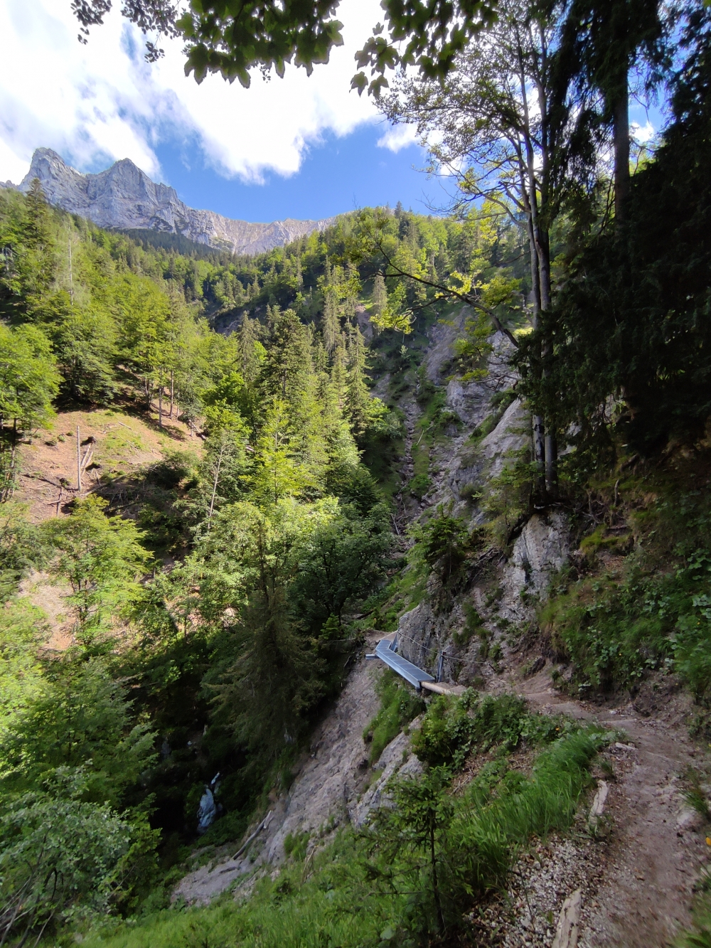 Klettersteig Hackenköpfe und Sonneck: Im unteren Teil