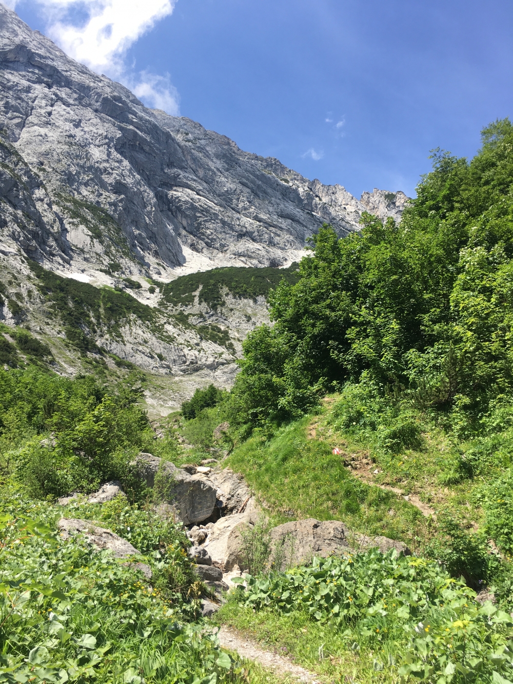 Wanderung Sonnjoch-Überschreitung: Aufstieg durch den Bärenlahnergraben