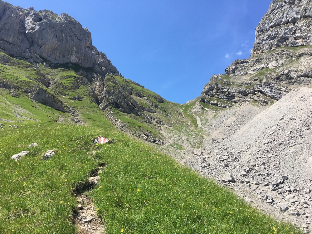 Wanderung Sonnjoch-Überschreitung: Blick zum Bärenlahnersattel