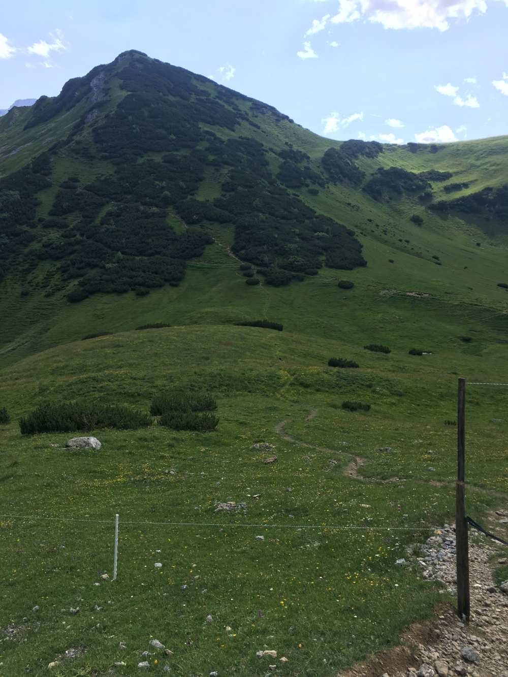 Wanderung Sonnjoch aus der Eng: Blick über den Gramaisattel zum Gramaijoch
